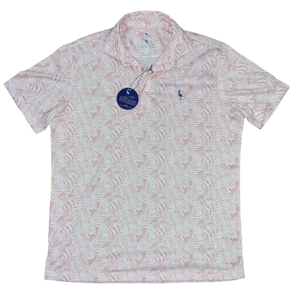 Tailor Byrd Mens M Performance Polo Shirt Short Sleeve Classic Fit Coral NEW $90